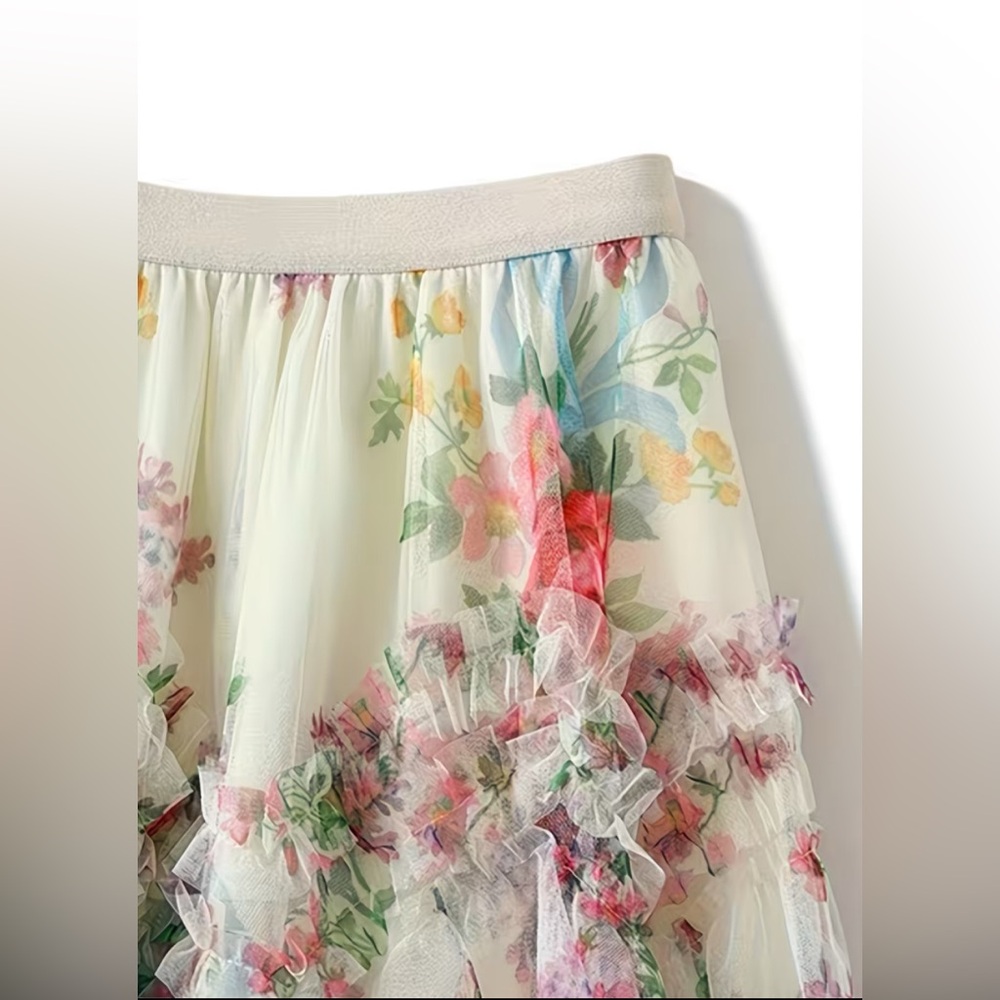 Floral Multicolor Maxi Skirt - Picture 6 of 8